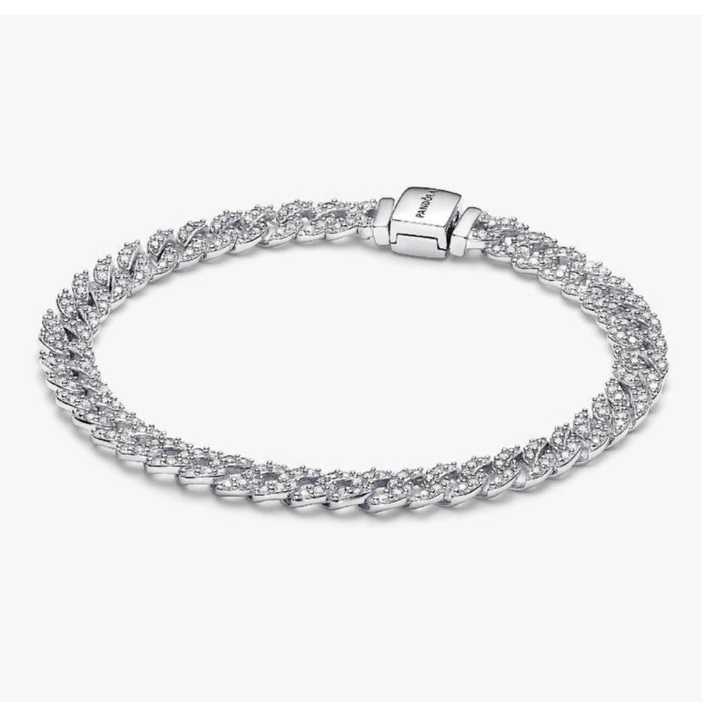 Pandora pave Cuban bracelet